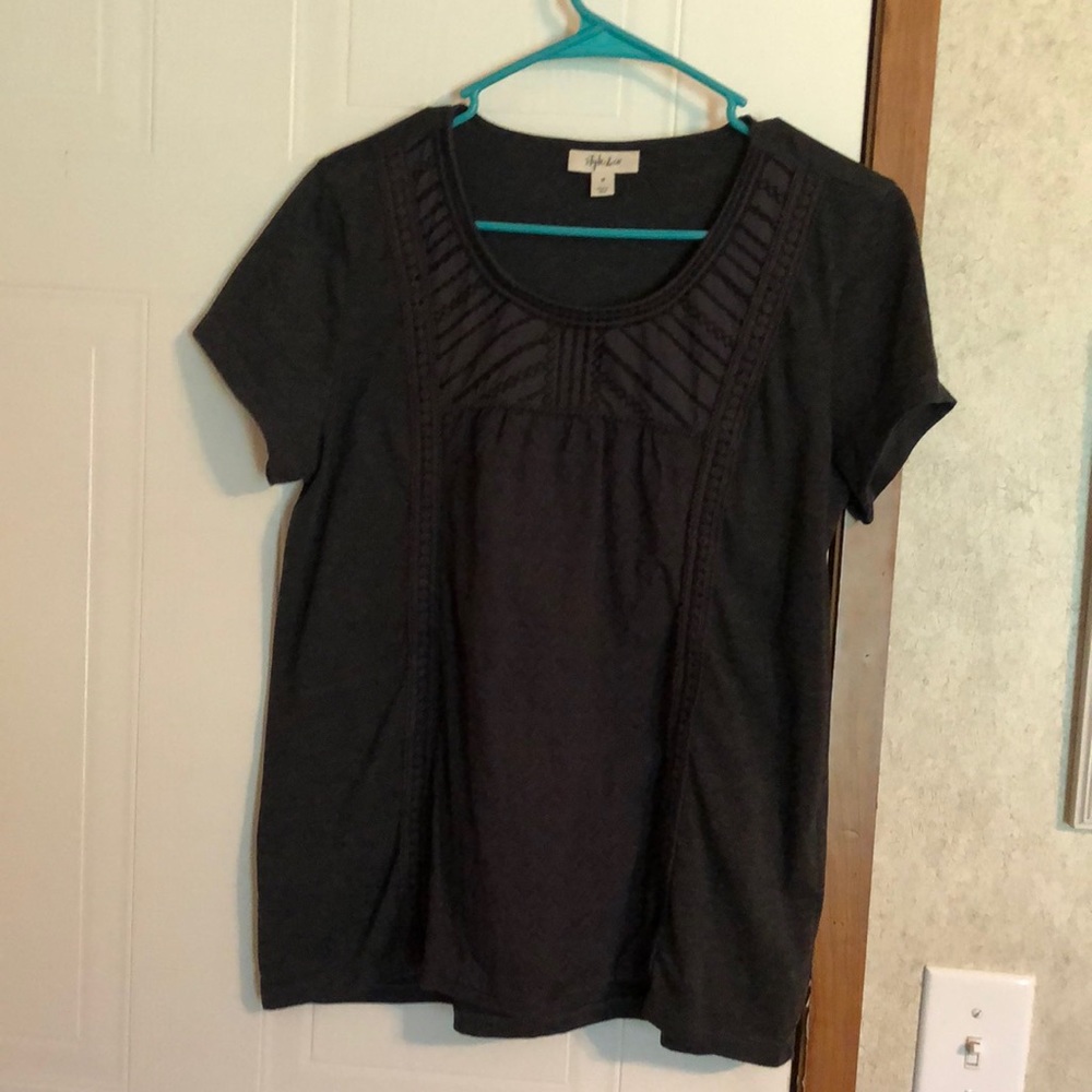 Style and Co Black Blouse